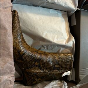 Franco Sarto snakeskin print booties size 8.5